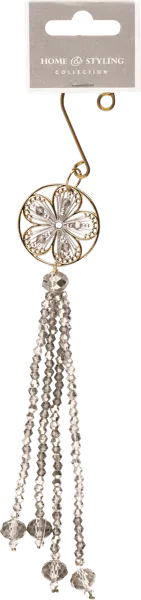 Изображение Подвеска 23см металл Купман серая с бусинами на крючк Купман Интернэшнл , 1 шт