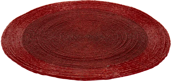 Изображение Салфетка 30см сервировочная Купман бисер красная Купман Интернэшнл , 1 шт