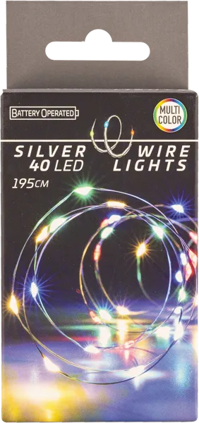 Изображение Электрогирлянда 1,95м Купман 40 цветных ЛЕД ламп нить Купман Интернэшнл к/у, 1 шт