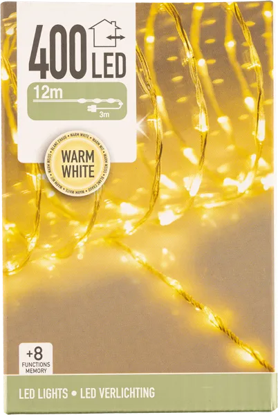 Изображение Электрогирлянда 12м Купман 400 теплых ЛЕД ламп Купман Интернэшнл к/у, 1 шт
