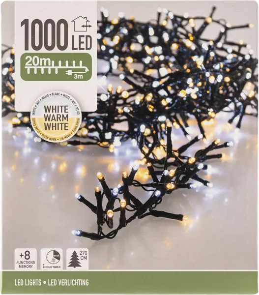 Изображение Электрогирлянда 20м Купман 1000 теплых ЛЕД ламп змей Купман Интернэшнл к/у, 1 шт