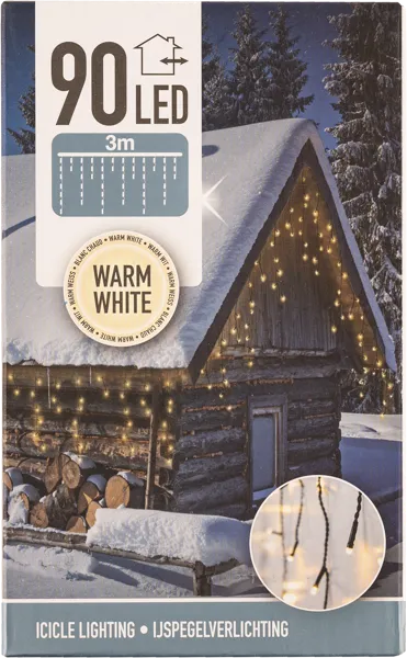 Изображение Электрогирлянда 3*0,52м Купман 90 теплых ЛЕД ламп занаве Купман Интернэшнл к/у, 1 шт