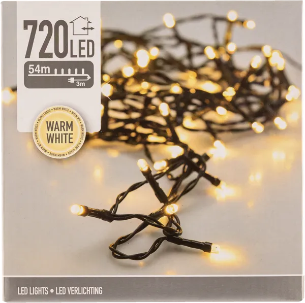 Изображение Электрогирлянда 54м Купман 720 теплых ЛЕД ламп Купман Интернэшнл к/у, 1 шт