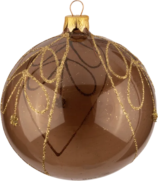 Изображение Шар 10см стекло Купман прозрачный с узором ассор Купман Интернэшнл , 1 шт