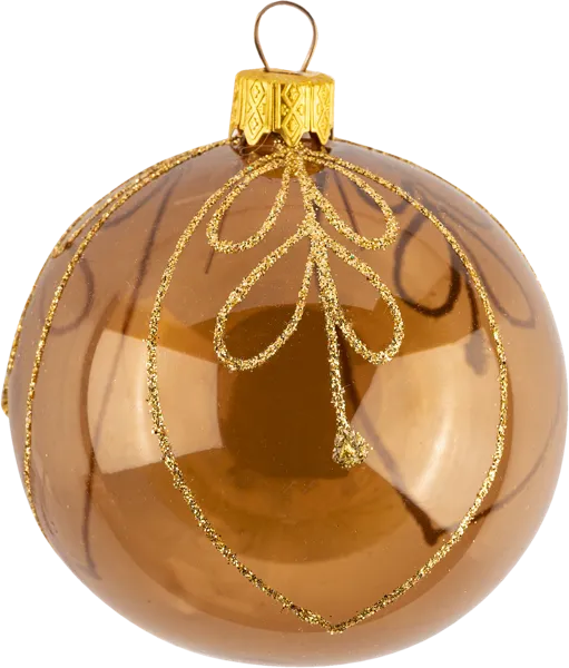 Изображение Шар 8см стекло Купман прозрачный с узором ассор Купман Интернэшнл , 1 шт