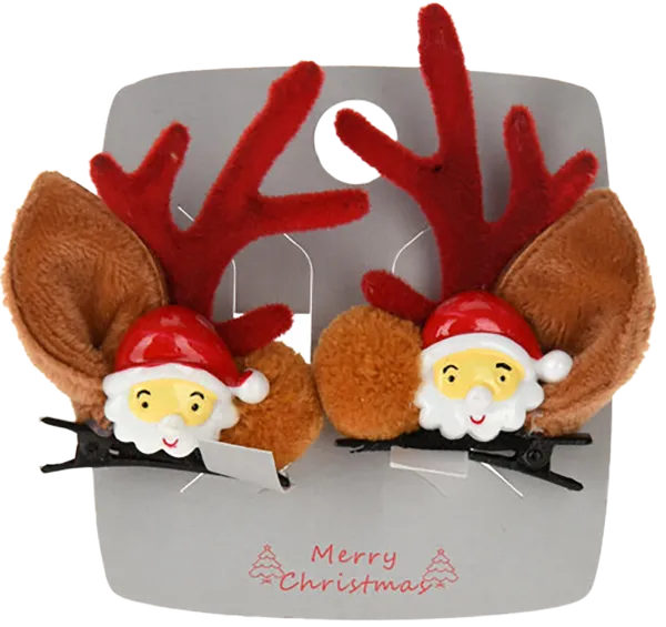 Изображение Заколка для волос Купман санта рожки оленя Купман Интернэшнл , 1 пара