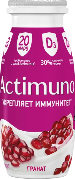 Изображение Напиток 1,5% кисломолочный Актимуно гранат Эйч энд Эн п/б, 95 г