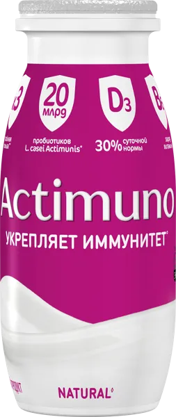 Изображение Напиток 1,5% кисломолочный Актимуно натуральный сладкий Эйч энд Эн п/б, 95 г