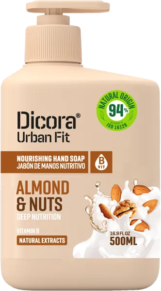 Изображение Мыло жидкое для рук Дикора миндаль и орехи Нувария Глобал п/у, 500 мл