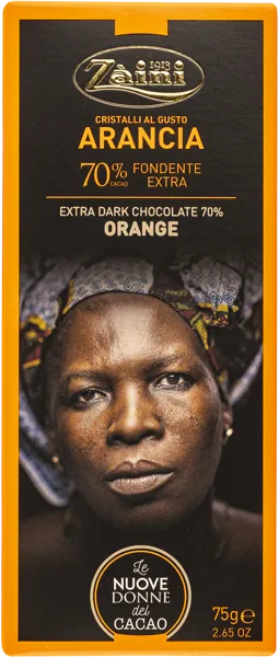 Изображение Шоколад горький 70% Заини апельсин Луиджи Заини кор, 75 г