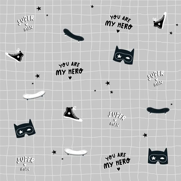 Изображение Бумага 70*100см упаковочная Би Смарт скейт серая Созидание м/у, 1 шт