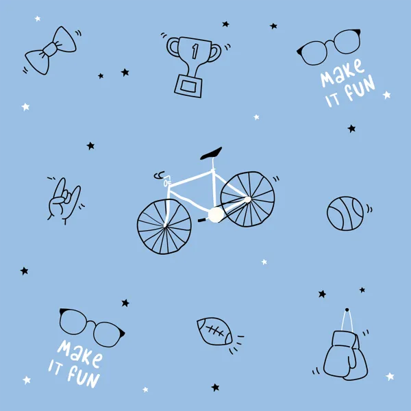 Изображение Бумага 70*100см упаковочная Би Смарт скейт голубая Созидание м/у, 1 шт