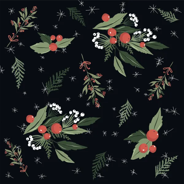 Изображение Бумага 70*100см упаковочная Би Смарт зимний букет Би Смарт м/у, 1 шт