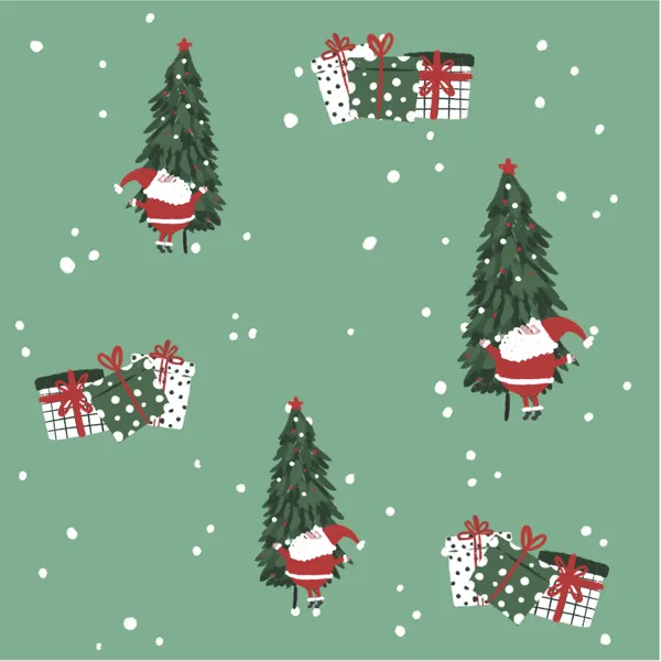 Изображение Бумага 70*100см упаковочная Би Смарт санта и подарки Созидание м/у, 1 шт