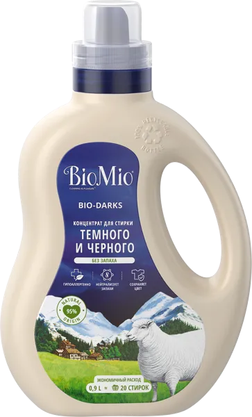 Изображение Средство для стирки жидкое Биомио БИО черное и темное белье Сплат Косметика п/у, 900 мл