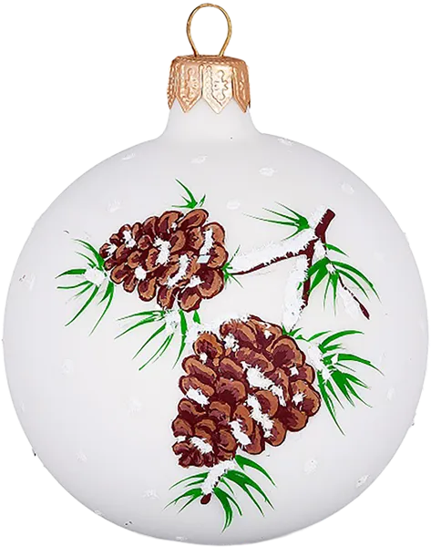 Изображение Шар 4 Шишки стекло Ёлочка С1823 Клинская игрушка к/у, 1 шт