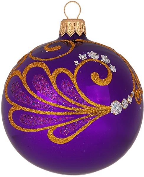 Изображение Шар 4 Вариация 7,5см стекло Ёлочка С2088 Клинская игрушка к/у, 1 шт