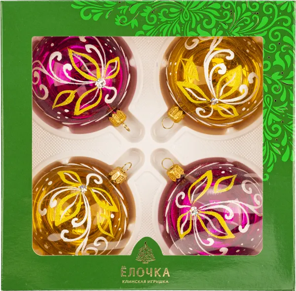 Изображение Набор Флора стекло Ёлочка С 594 Клинская игрушка к/у, 1 упак