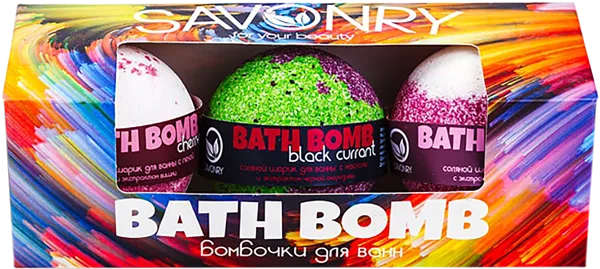 Изображение Набор гейзеров подарочный Савонри вишня, смородин, виноград Савонри ООО к/у, 1 шт