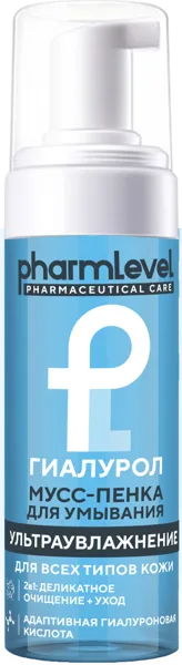 Изображение Мусс-пенка очищение для лица Фармлевел гиалуроновая Зеленая дубрава ЗАО п/у, 150 мл
