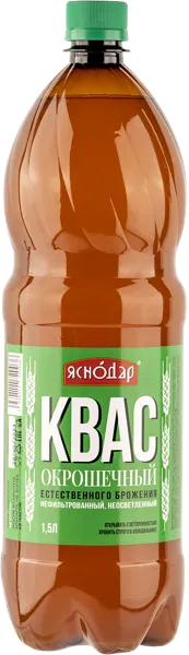 Изображение Квас живого брожения Яснодар окрошечный Пересвет п/б, 1,5 л