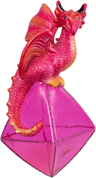 Изображение Елочное украшение 7,2см Мэджик Тайм дракон на кристалле розов Феникс-Презент к/у, 1 шт