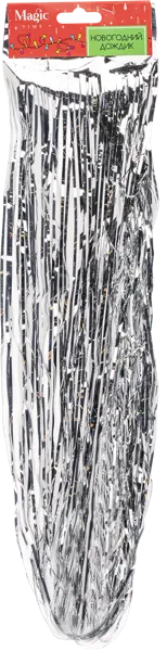 Изображение Дождик 9*100см Мэджик Тайм светло-серебристый Феникс-Презент , 1 шт