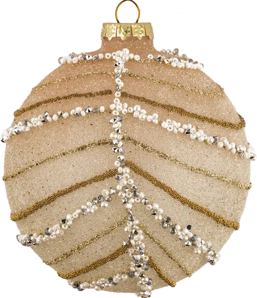 Изображение Шар 10см стекло Хофф золотой с росписью Хофф Интерьер , 1 шт