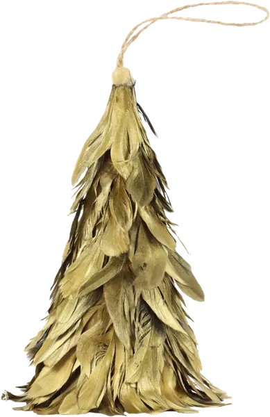 Изображение Елочное украшение 15см Хофф елка зеленая из перьев Хофф Интерьер , 1 шт