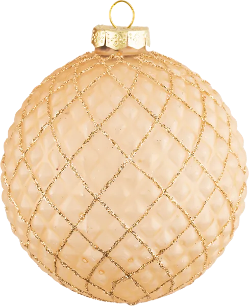 Изображение Шар 10см стекло Хофф пудровый в ассортименте Хофф Интерьер , 1 шт