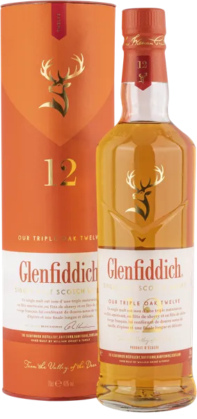 Изображение Виски односолодовый Гленфиддик Трипл Оак спейсайд 12 лет Гленфиддик туба п/у, 0,7 л