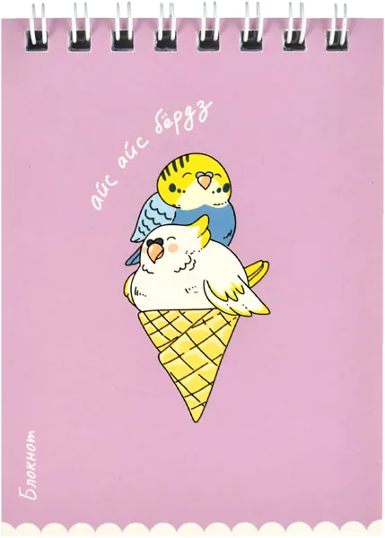 Изображение Блокнот 40л клетка Феникс+ А7 птички в рожке Феникс+ , 1 шт