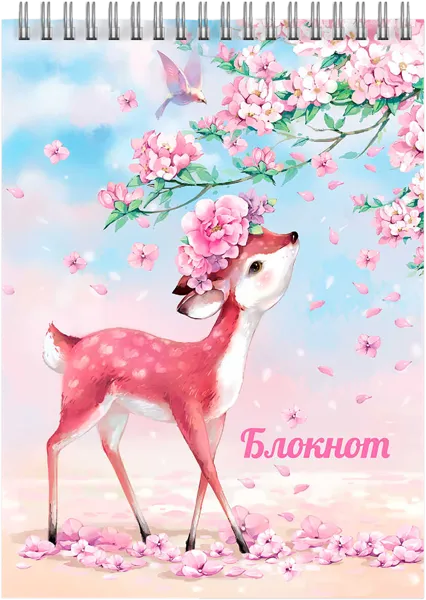 Изображение Блокнот 40л клетка Феникс+ А7 олененок Феникс+ , 1 шт