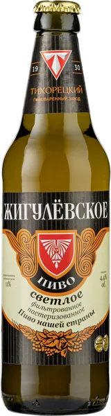 Изображение Пиво светлое Лагер 4,4% Жигулевское Тихорецкий ПЗ с/б, 0,45 л