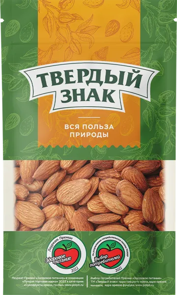 Изображение Орехи натуральные очищенные Твердый знак миндаль Орехпром м/у, 90 г