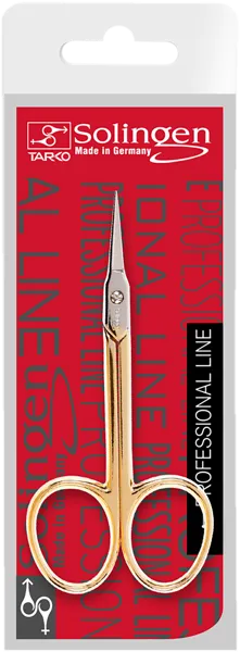 Изображение Ножницы для маникюра Солинджен золото стальные прямые Тарко п/у, 1 шт