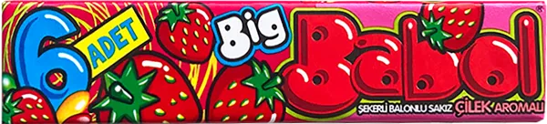 Изображение Жевательная резинка Биг Бабол клубника Ван Мелле м/у, 27 г