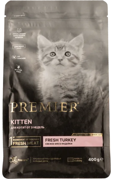 Изображение Корм для котят Премьер свежая индейка Юнайтед Петфуд м/у, 400 г