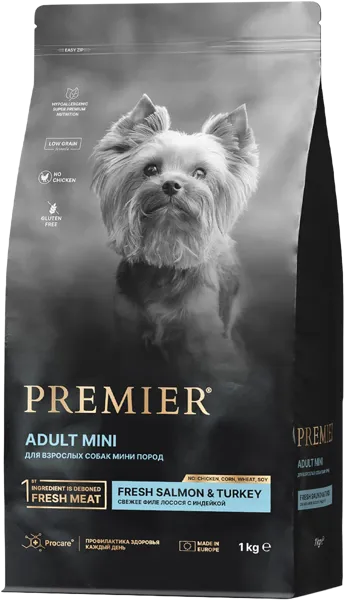 Изображение Корм для собак мелких пород Премьер филе лосося индейка Юнайтед Петфуд м/у, 1 КГ