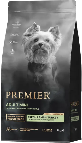 Изображение Корм для собак мелких пород Премьер ягненок индейка Юнайтед Петфуд м/у, 1 КГ
