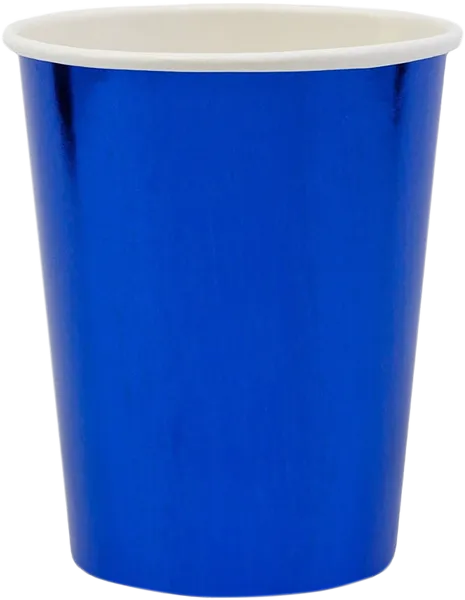 Изображение Одноразовая посуда 250мл Веселая затея стакан синий фольга Веселая затея кор, 6 шт