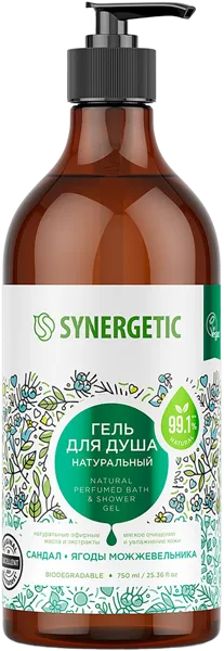 Изображение Гель для душа Синергетик БИО сандал и можжевельник Синергетик п/у, 750 мл