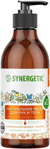 Изображение Мыло жидкое для рук Синергетик БИО карамельн яблоко и ваниль Синергетик п/у, 380 мл