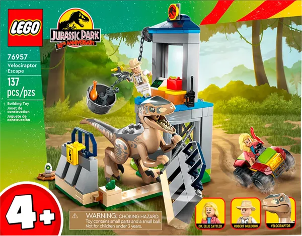 Изображение Конструктор с 4 лет 76957 Лего джурасик ворлд побег велоцираптора Лего к/у, 1 шт