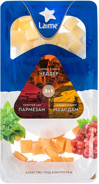 Изображение Сыр колотый Лайме пармезан маасдам чеддер Продлайн п/у, 120 г