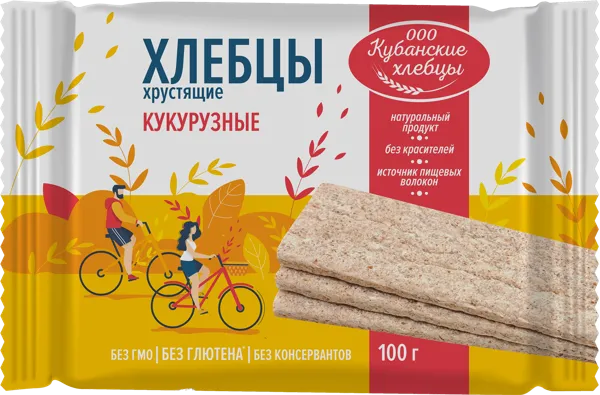 Изображение Хлебцы кукурузные Кубанские хлебцы без глютена Кубанские хлебцы м/у, 100 г