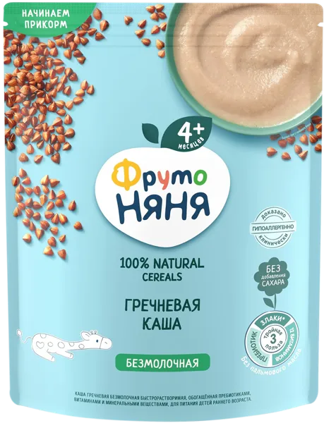 Изображение Каша с 4 мес безмолочная Фрутоняня гречневая Прогресс м/у, 200 г