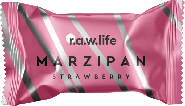 Изображение Конфета без сахара Рав лайф Марципан земляника РоуЛайф м/у, 19 г