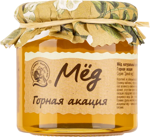 Изображение Мед цветочный Кедровый бор горная акация Тайга-Продукт с/б, 245 г