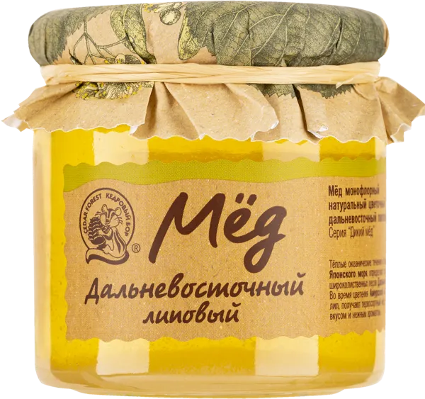 Изображение Мед липовый Кедровый бор дальневосточный Тайга-Продукт с/б, 245 г